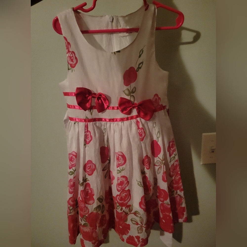 Pink and white summer_spring dress